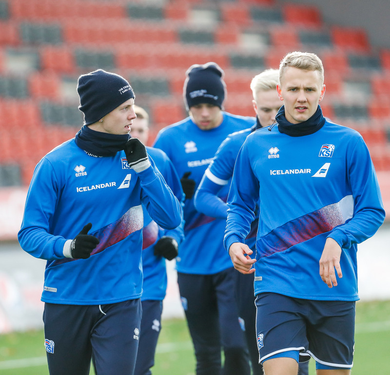 Myndaveisla: U21 æfði á Víkingsvelli í gær