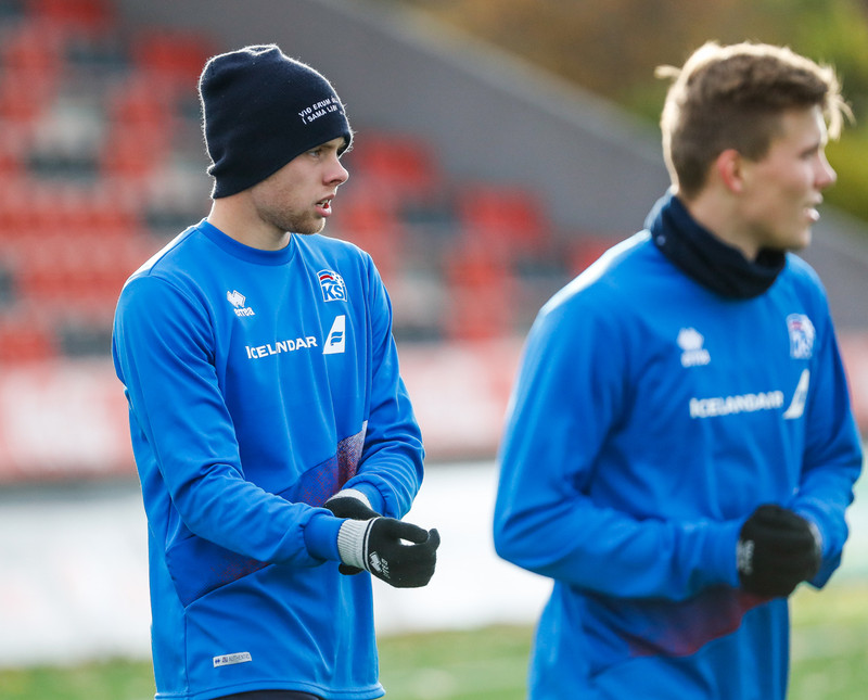 Myndaveisla: U21 æfði á Víkingsvelli í gær