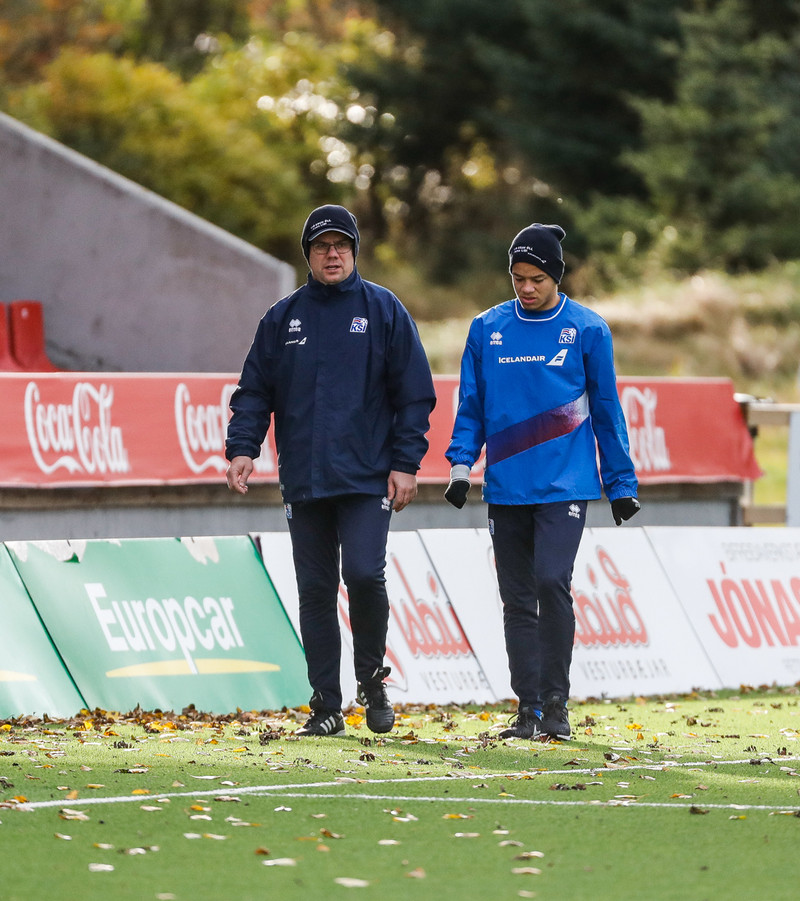 Myndaveisla: U21 æfði á Víkingsvelli í gær