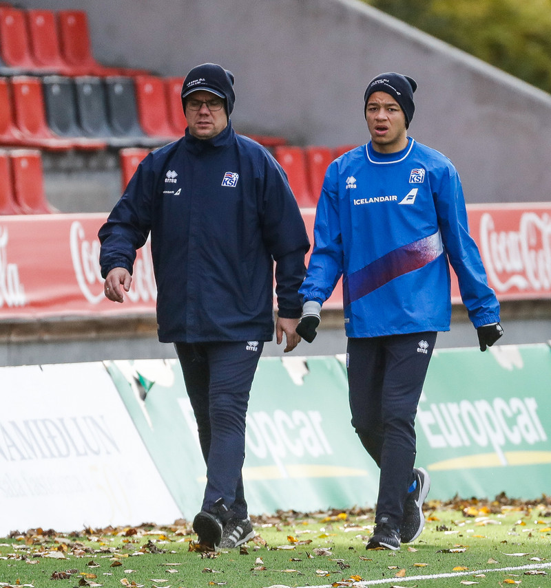 Myndaveisla: U21 æfði á Víkingsvelli í gær