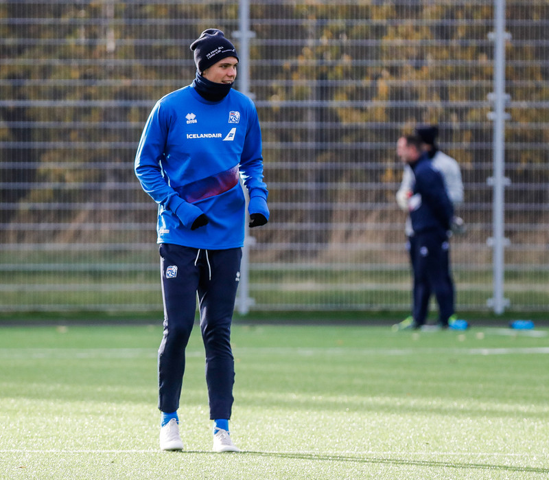 Myndaveisla: U21 æfði á Víkingsvelli í gær