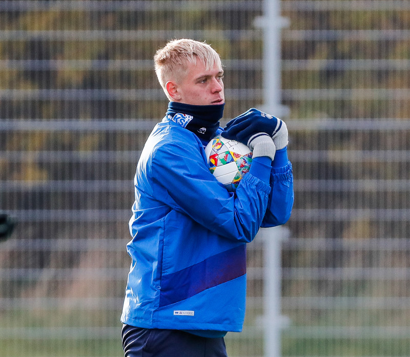 Myndaveisla: U21 æfði á Víkingsvelli í gær