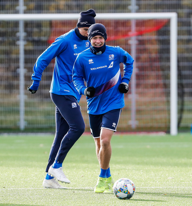 Myndaveisla: U21 æfði á Víkingsvelli í gær