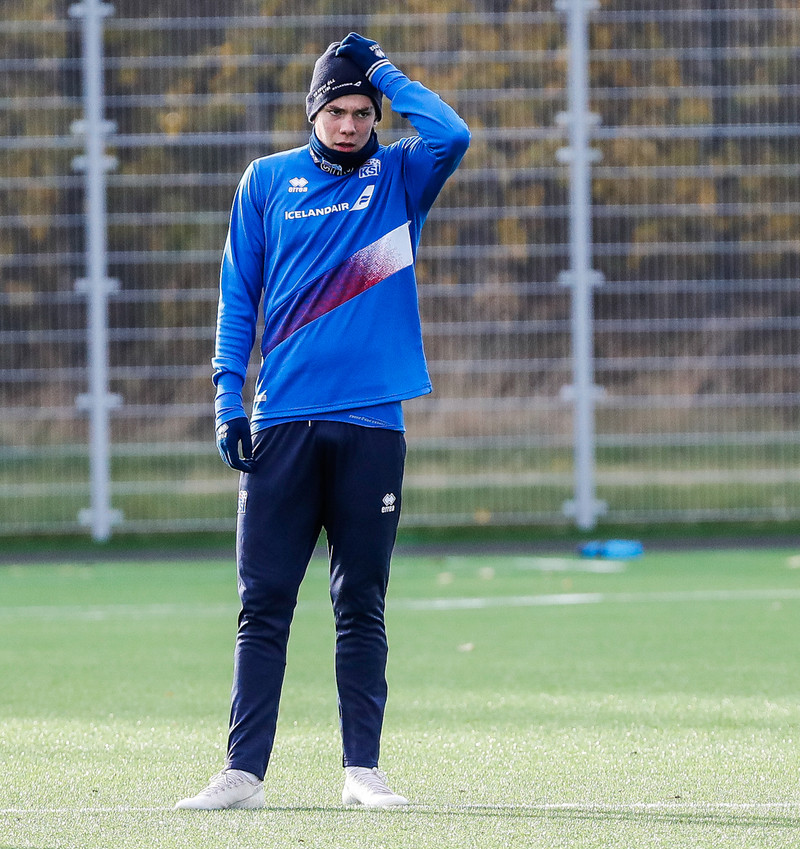 Myndaveisla: U21 æfði á Víkingsvelli í gær