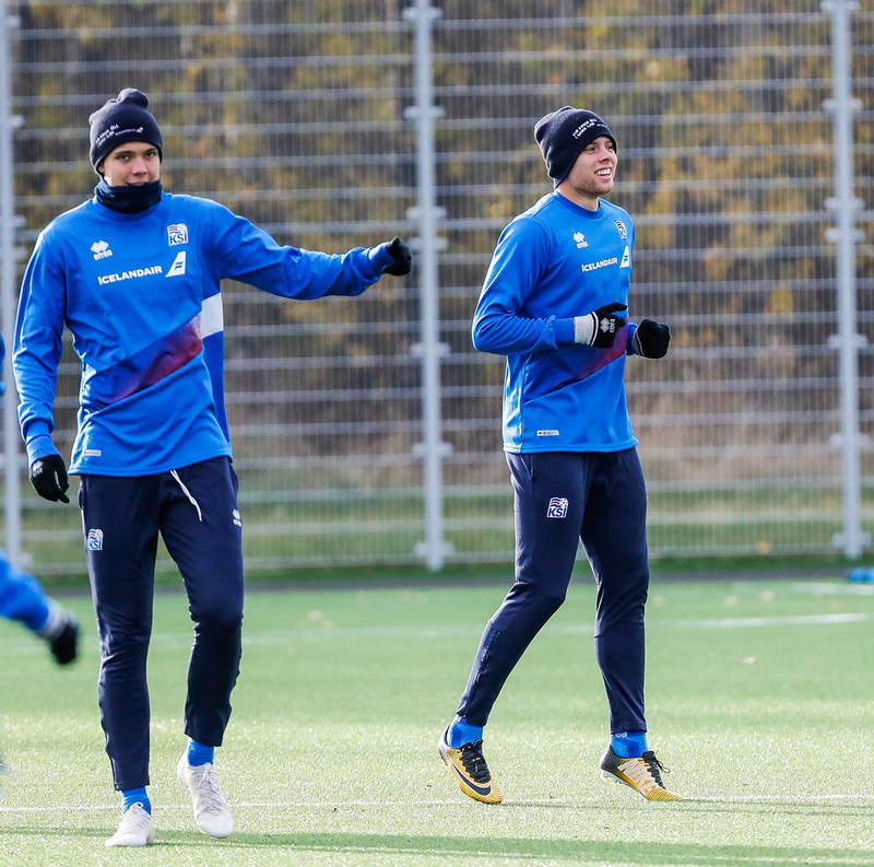 Myndaveisla: U21 æfði á Víkingsvelli í gær