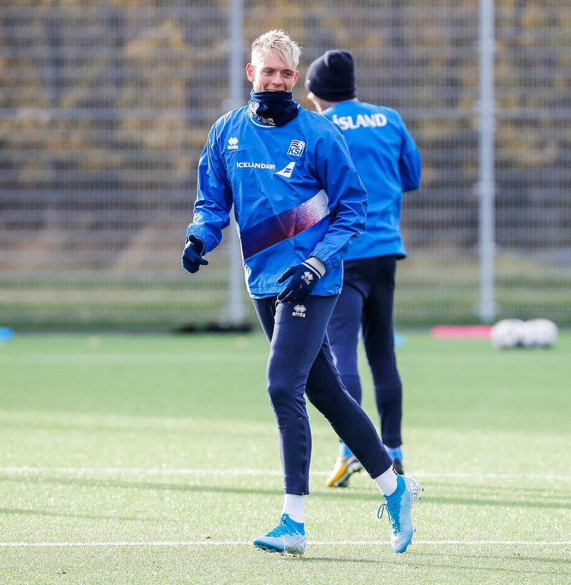Myndaveisla: U21 æfði á Víkingsvelli í gær