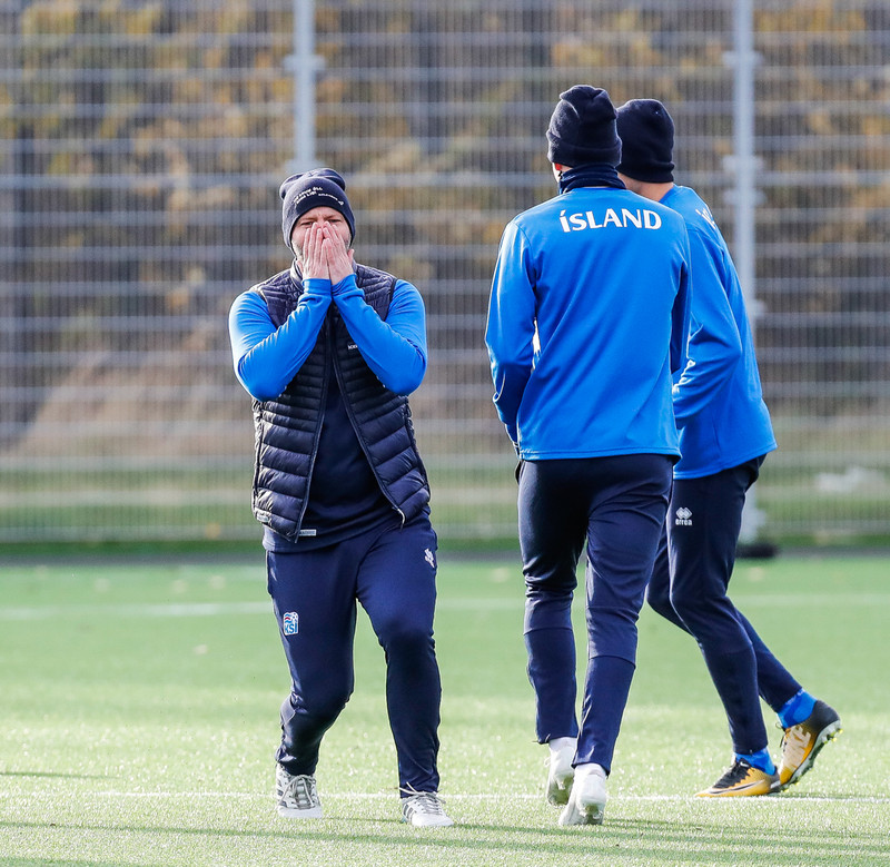 Myndaveisla: U21 æfði á Víkingsvelli í gær