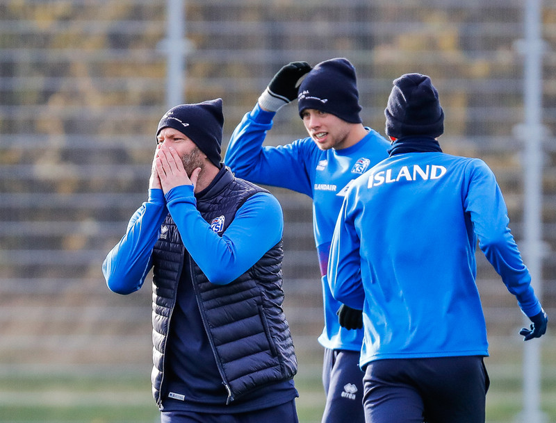 Myndaveisla: U21 æfði á Víkingsvelli í gær