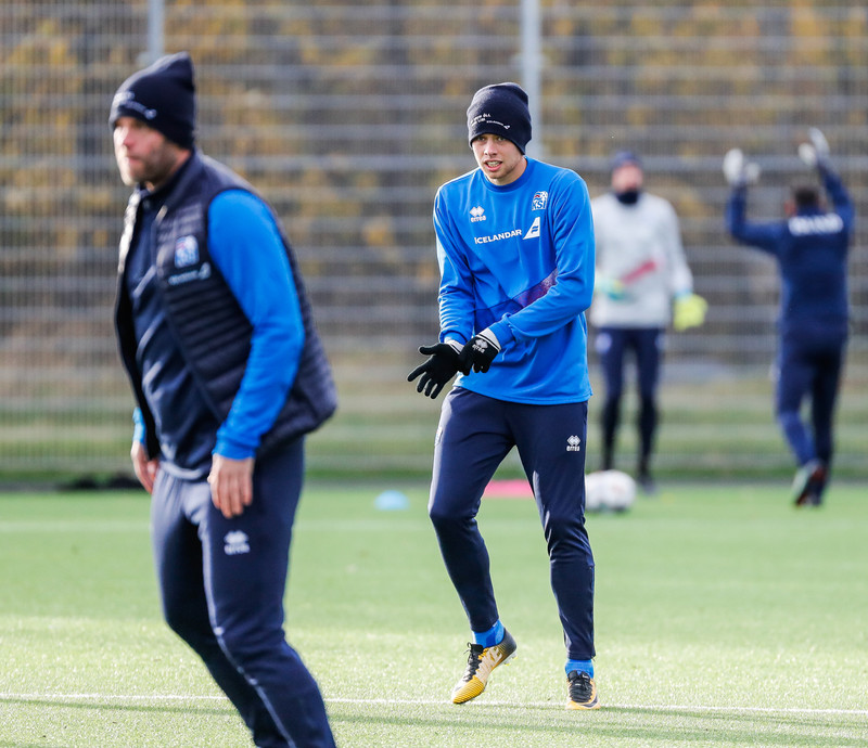 Myndaveisla: U21 æfði á Víkingsvelli í gær