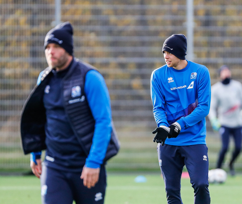 Myndaveisla: U21 æfði á Víkingsvelli í gær