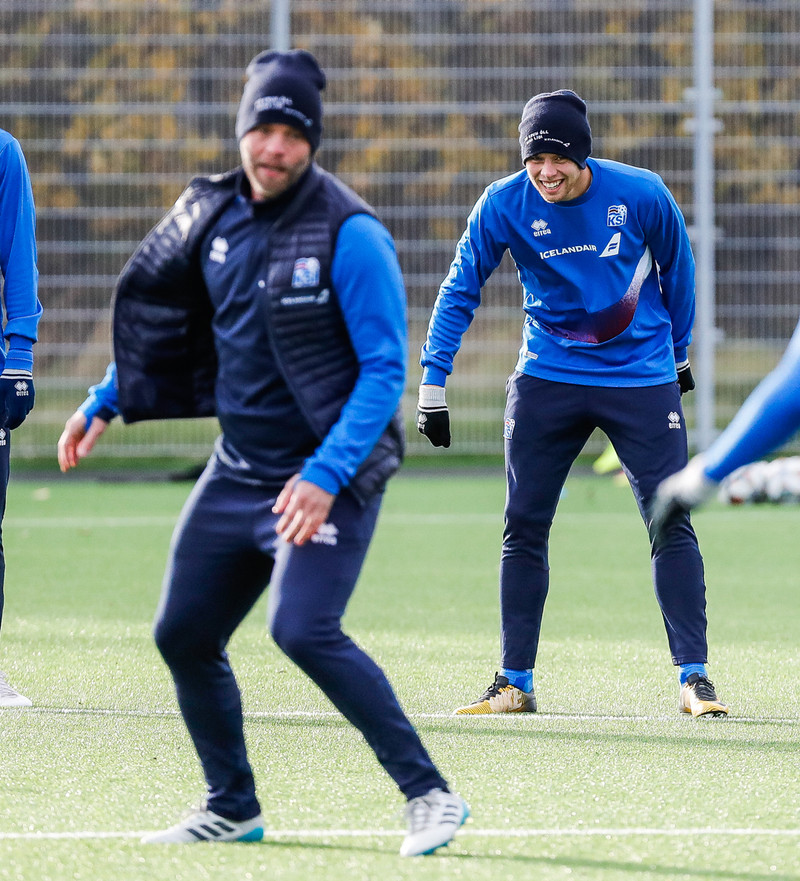 Myndaveisla: U21 æfði á Víkingsvelli í gær