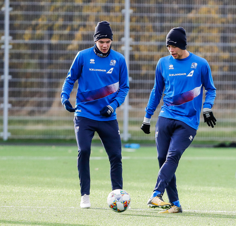 Myndaveisla: U21 æfði á Víkingsvelli í gær