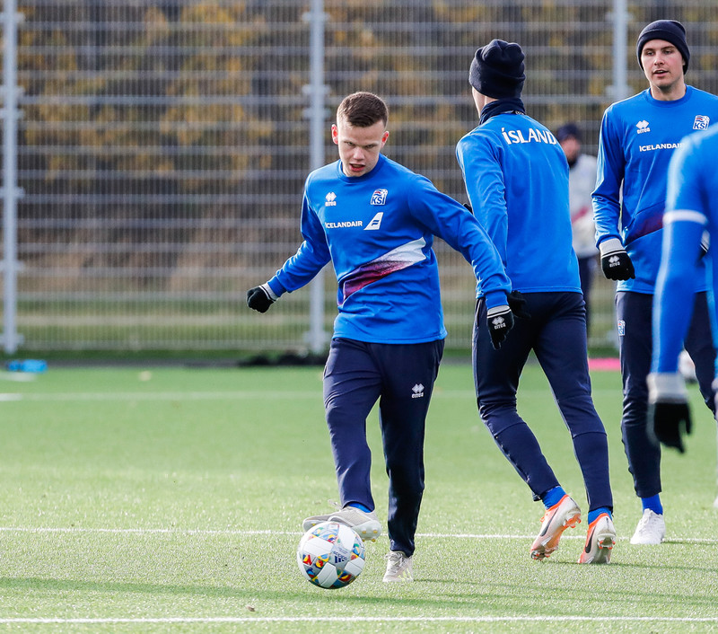 Myndaveisla: U21 æfði á Víkingsvelli í gær