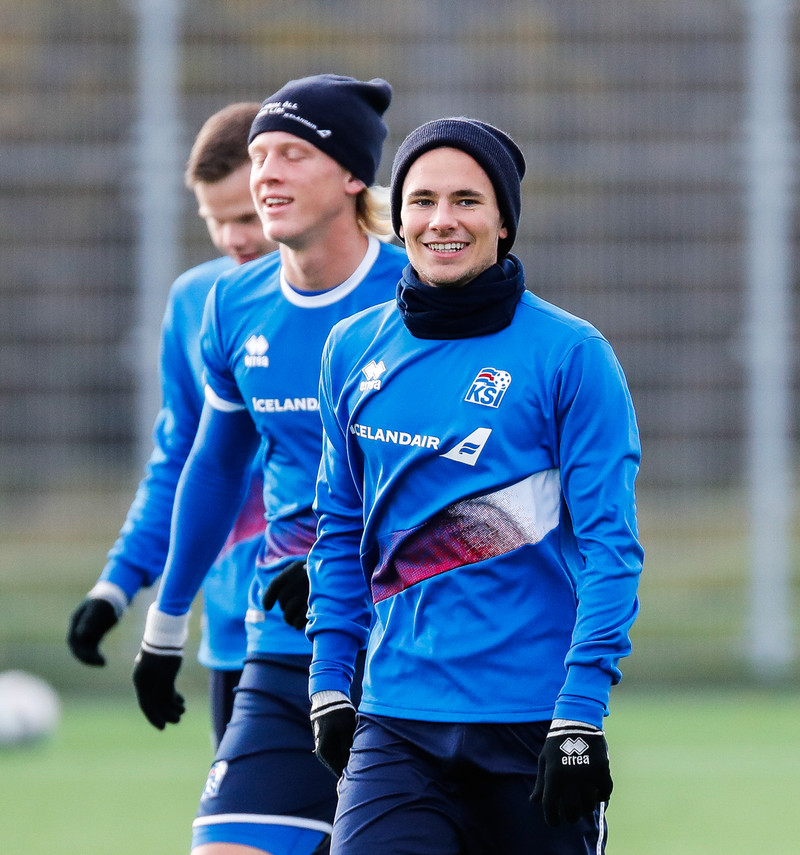 Myndaveisla: U21 æfði á Víkingsvelli í gær