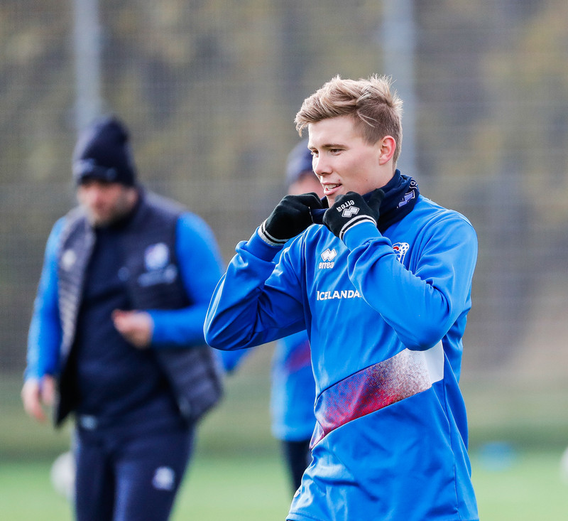 Myndaveisla: U21 æfði á Víkingsvelli í gær