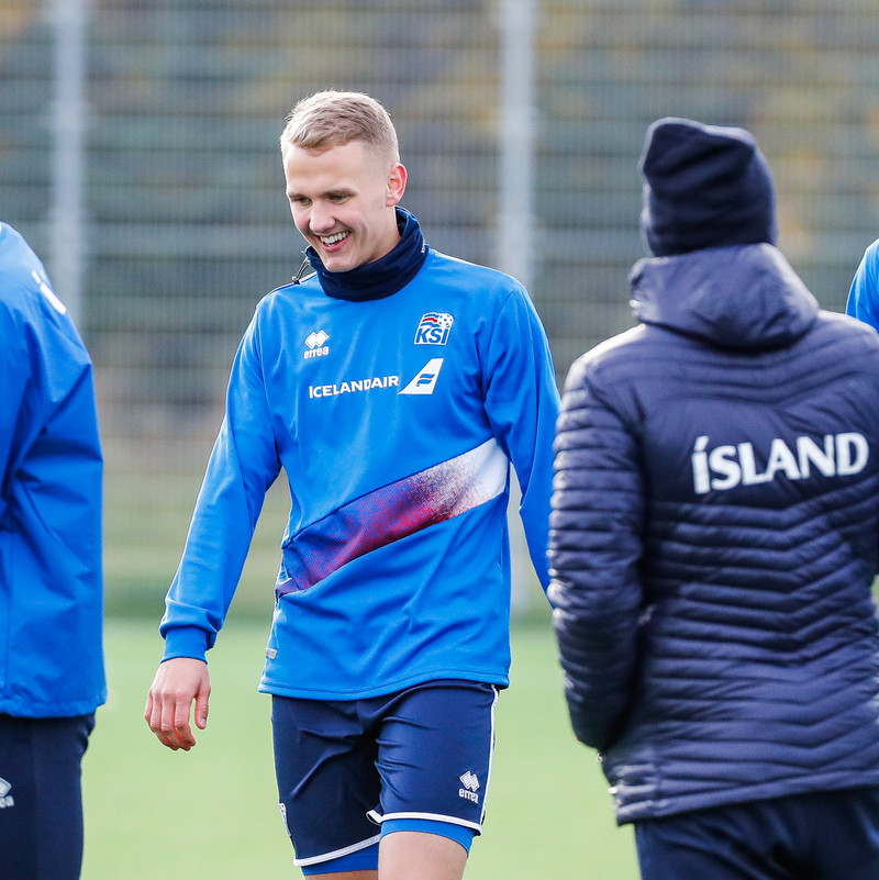 Myndaveisla: U21 æfði á Víkingsvelli í gær