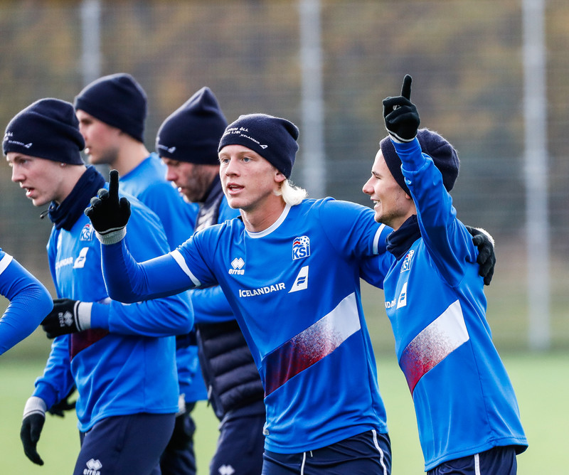 Myndaveisla: U21 æfði á Víkingsvelli í gær