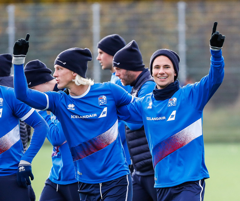 Myndaveisla: U21 æfði á Víkingsvelli í gær
