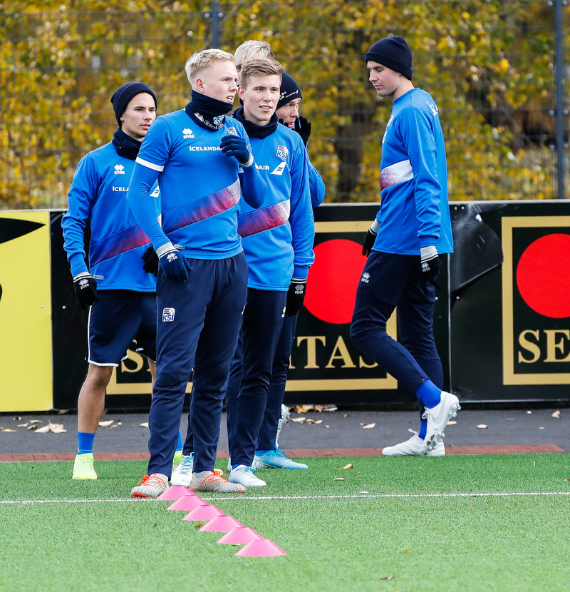 Myndaveisla: U21 æfði á Víkingsvelli í gær