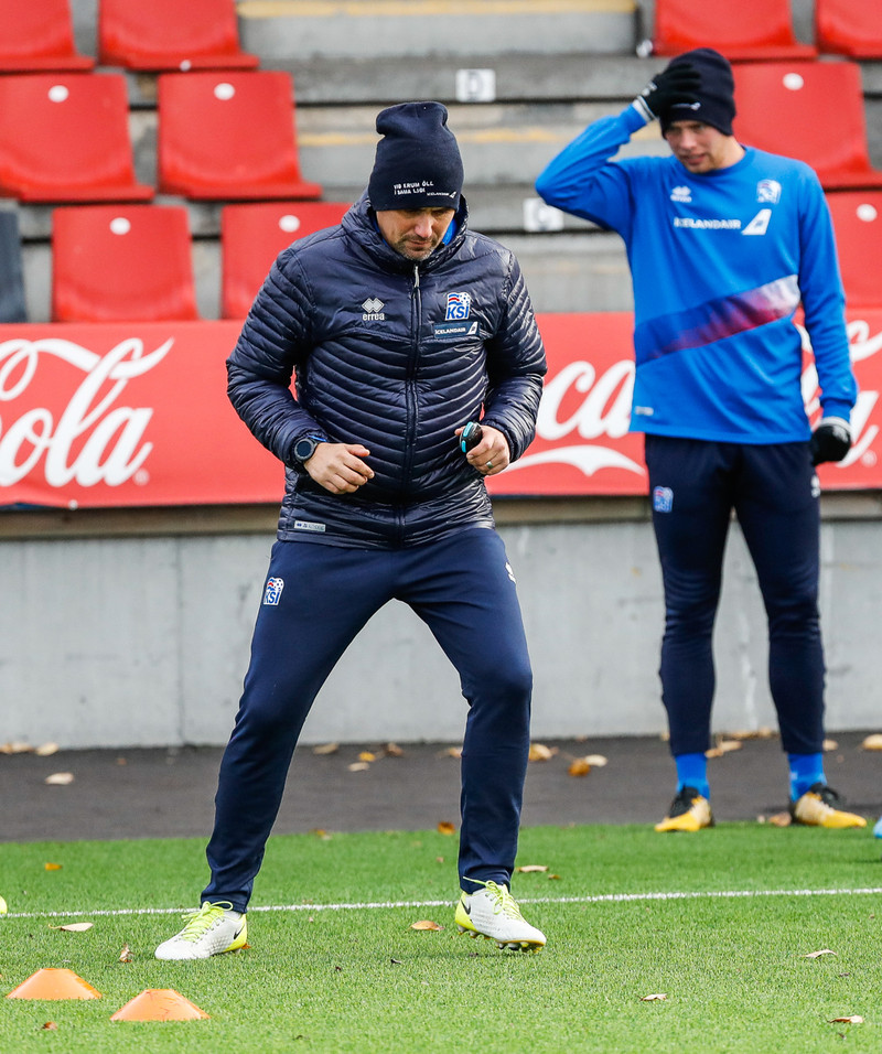 Myndaveisla: U21 æfði á Víkingsvelli í gær