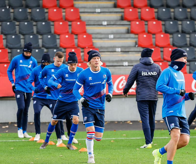 Myndaveisla: U21 æfði á Víkingsvelli í gær