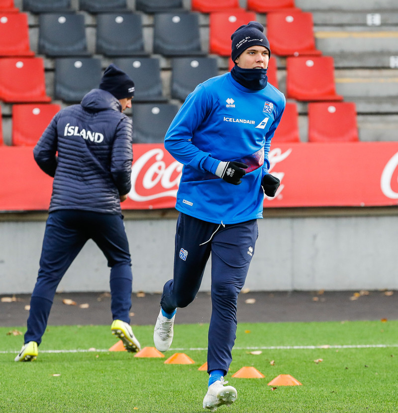 Myndaveisla: U21 æfði á Víkingsvelli í gær