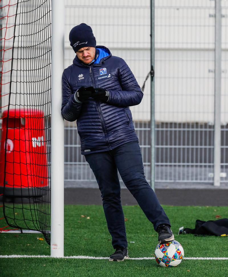 Myndaveisla: U21 æfði á Víkingsvelli í gær