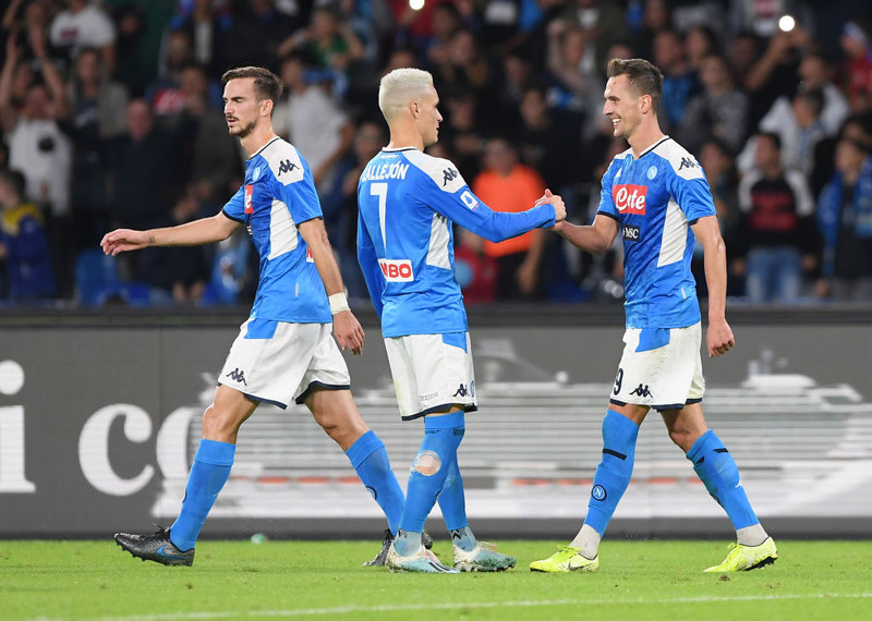Milik ásamt Jose Callejon og Fabian Ruiz.