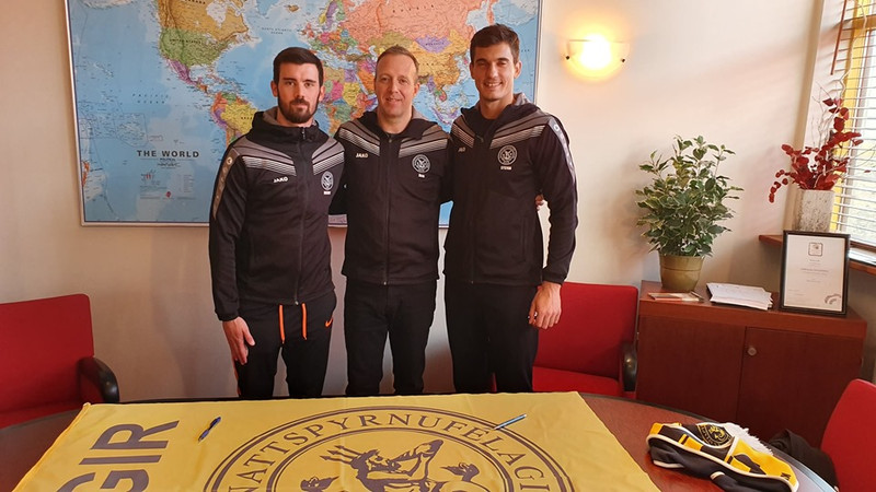 Miroslav Babic, Guðbjartur Örn Einarsson formaður Ægis og Stefan Dabetic.