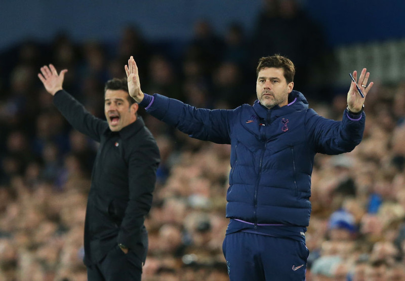Tveir án starfs: Pochettino ásamt Marco Silva, sem rekinn var úr starfi hjá Everton í gær.