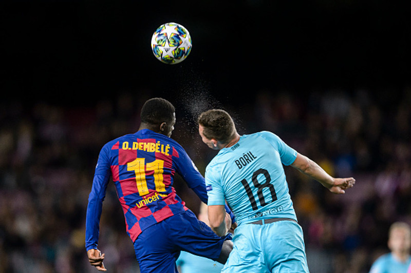 Úr markalausu jafntefli Barcelona gegn Slavia Prag á heimavelli.