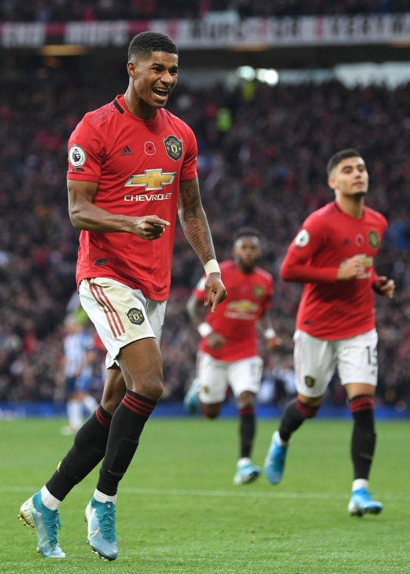 Marcus Rashford er að hitna. Hann skoraði sjötta deildarmark sitt á tímabilinu