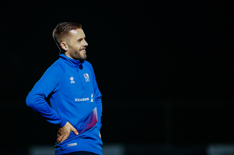 Gylfi á æfingu í Antalya.