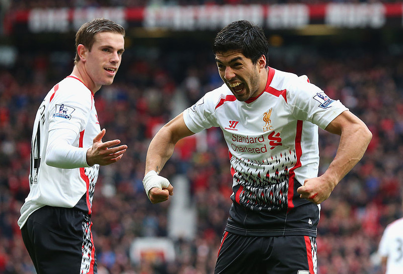 Jordan Henderson og Luis Suarez náðu vel saman