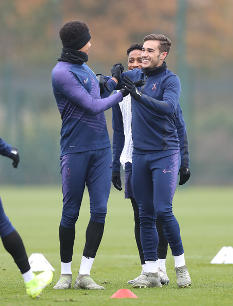 Frá æfingu Tottenham í vikunni.