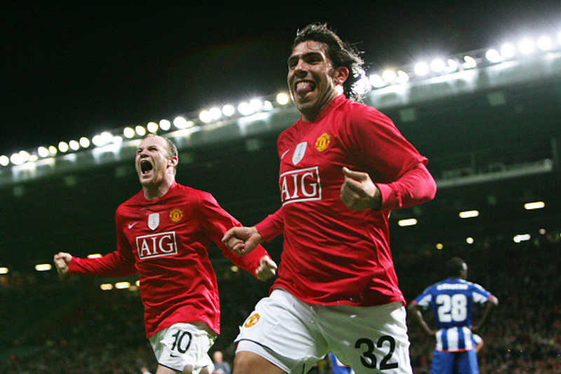 Tevez og Rooney náðu vel saman.