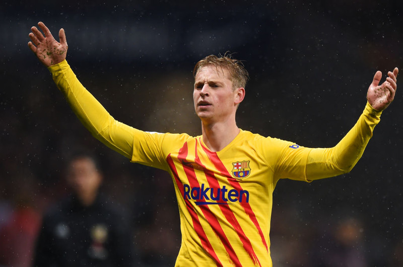 Myndband: Svipur Frenkie de Jong þegar hann heyrði úrslitin í Amsterdam
