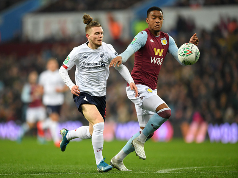 Harvey Elliott í leik gegn Aston Villa
