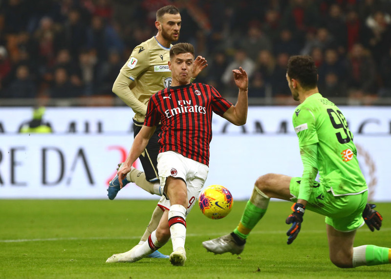 Ítalski bikarinn: Piatek skoraði og lagði upp sitt fyrsta mark í sigri Milan