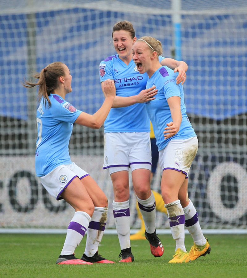 Man City er á toppnum í úrvalsdeild kvenna í Englandi.