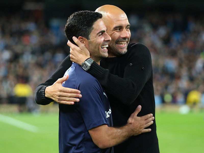 Arteta og Guardiola.