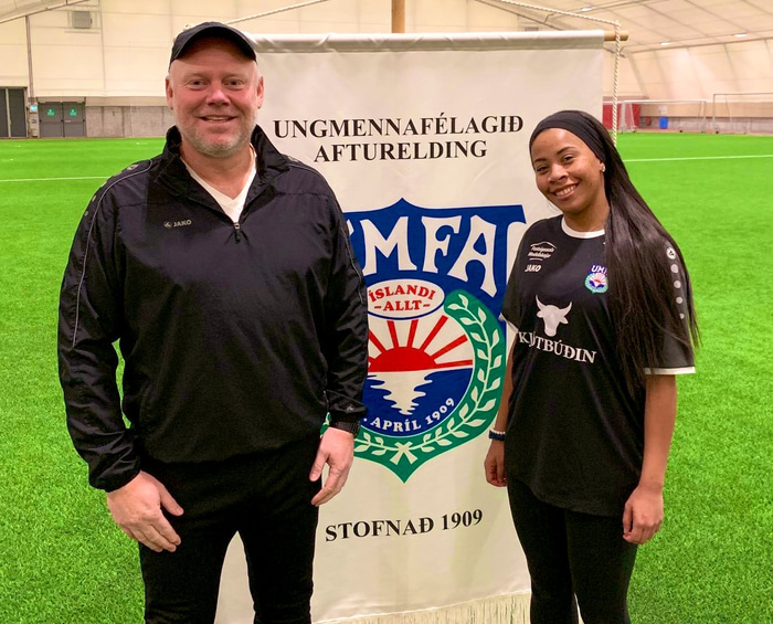 Júlíus Ármann Júlíusson og Kelley Johnson.