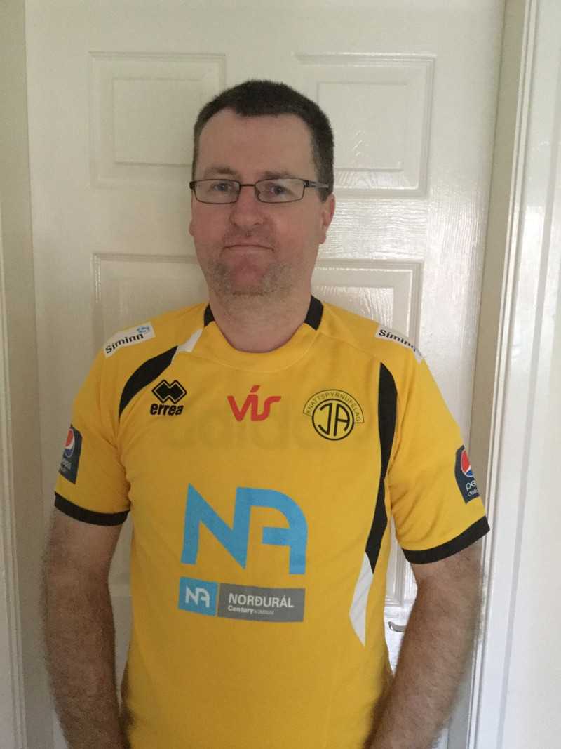 Michael Morgan, stuðningsmaður ÍA frá Birkenhead í Englandi.