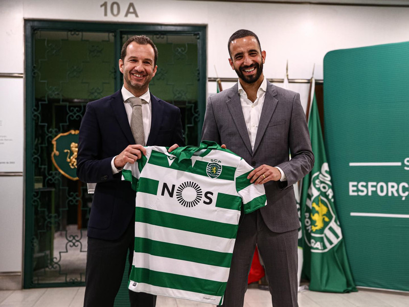 Varandas (til vinstri) ásamt Ruben Amorim, nýráðnum þjálfara Sporting.