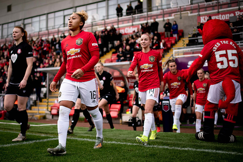 Kvennalið Manchester United spilar á Leigh Sports Village.