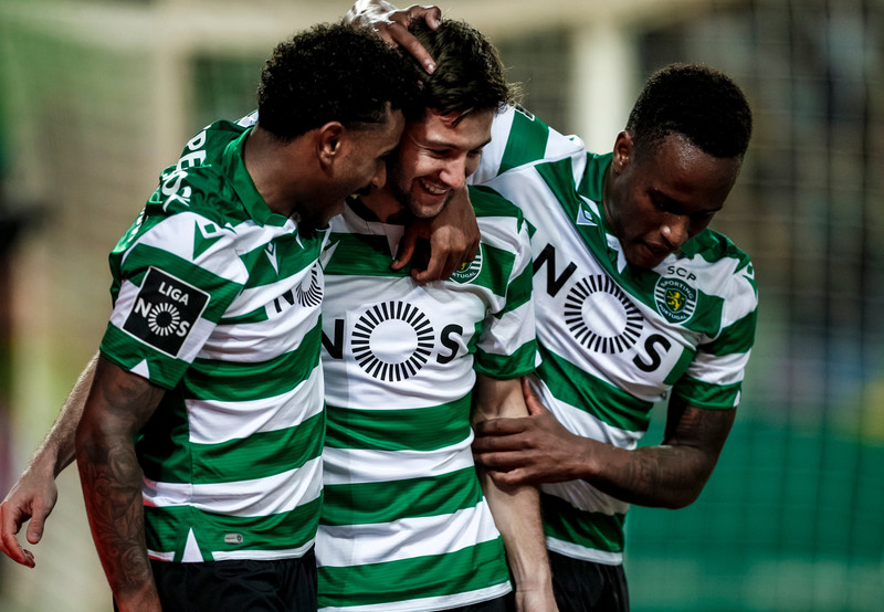 Andraz Sporar skoraði bæði mörk SPorting