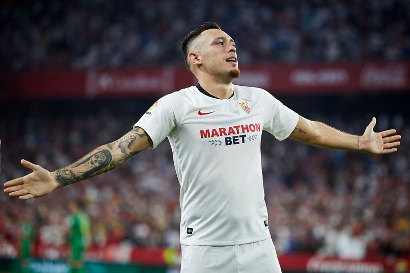 Ocampos var hetja Sevilla í kvöld.
