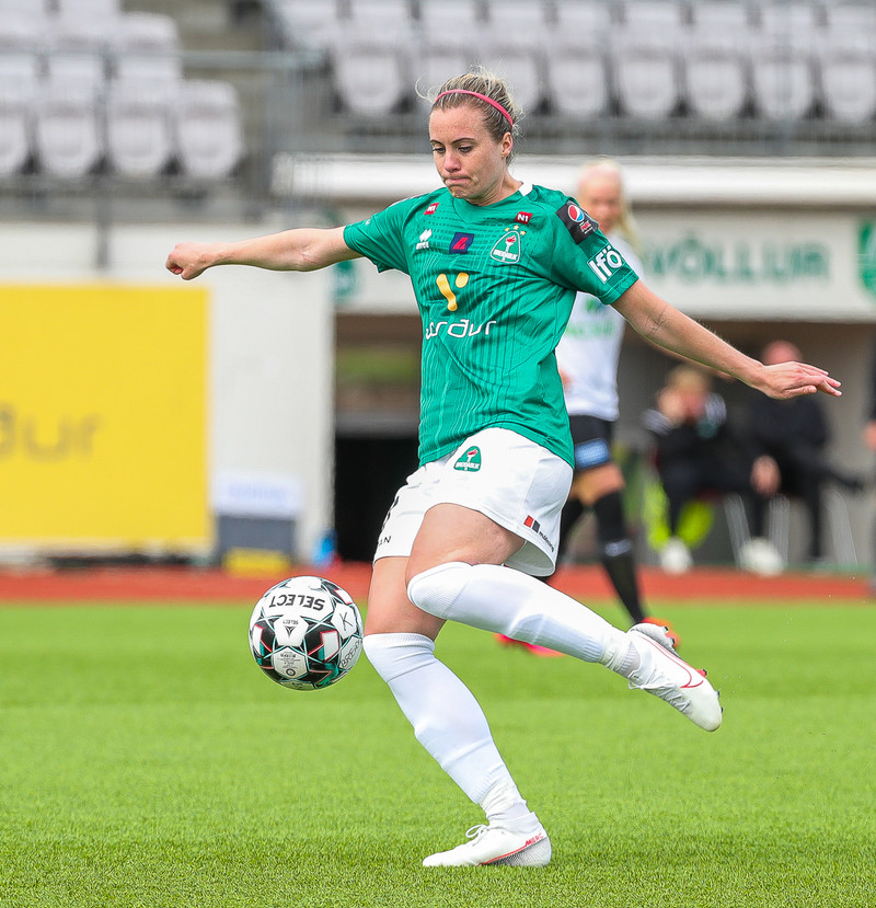 Berglind Björg Þorvaldsdóttir skoraði tvö og er með sex mörk í deildinni á þessu tímabili