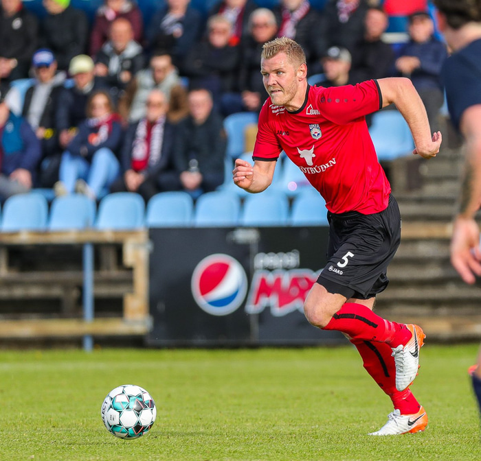 Varamaðurinn Alexander Aron skoraði fjórða mark Mosfellinga.