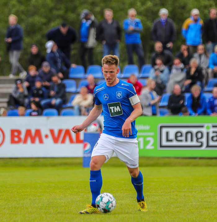 Alex Þór var ánægður að komast aftur á völlinn.